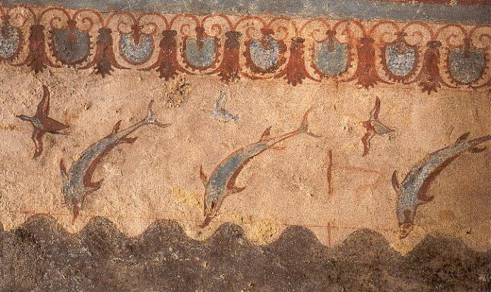 530 a.C.; affresco; Tarquinia, Tomba della Caccia e della Pesca