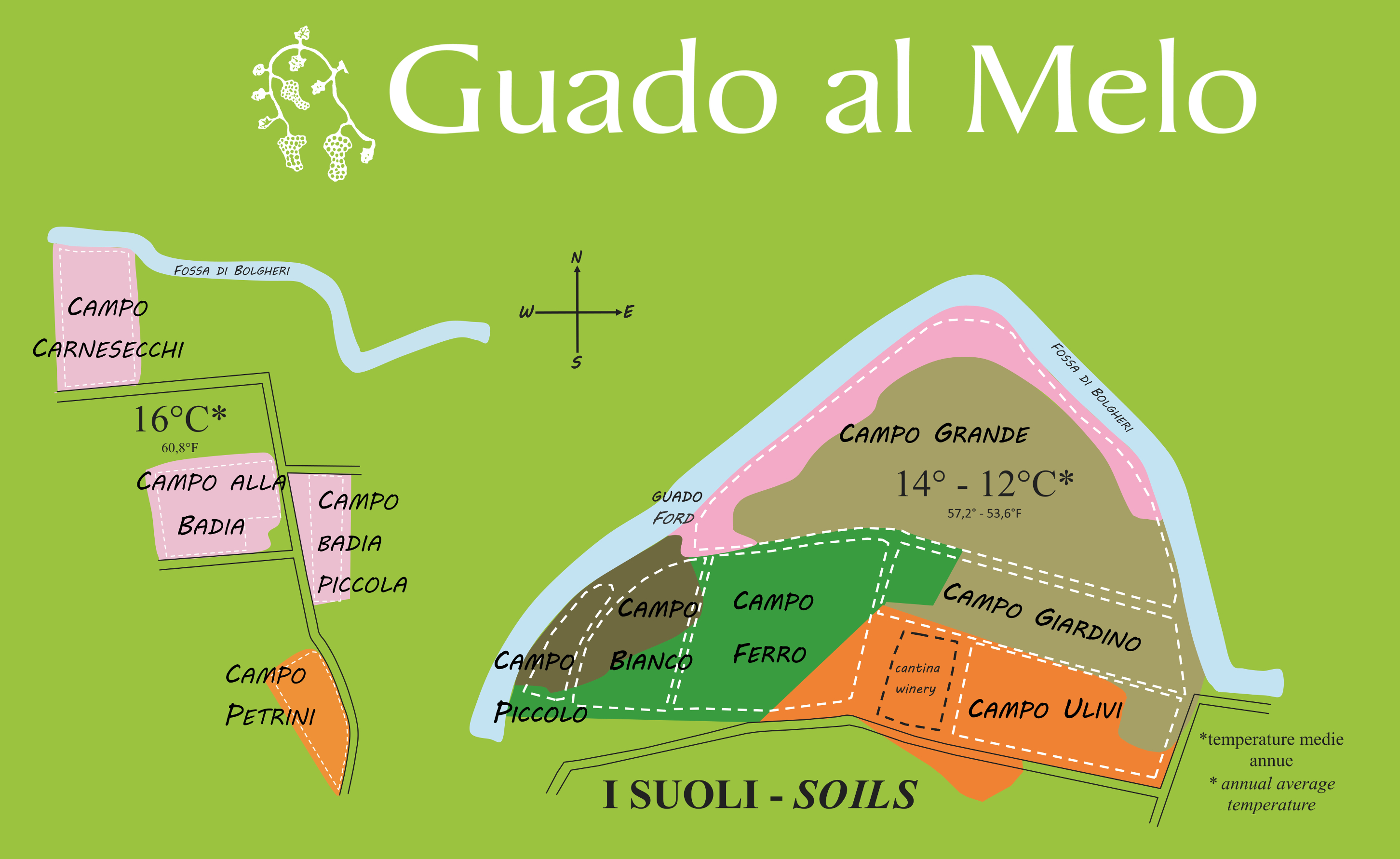 Zonazione Guado al Melo mappa