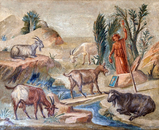 il saltus compare sempre più anche in affreschi e opere dell'epoca (dalla villa di Adriano)